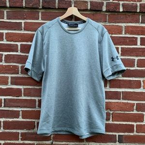 Large Grey Under Armour Mens Thick Tee Shirt
